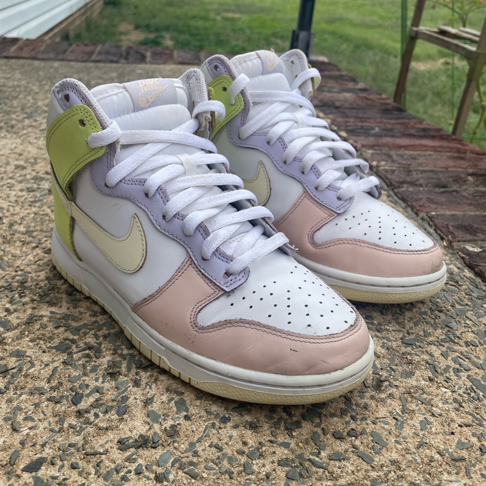 Women’s Nike Dunk High Lemon Twist Yellow White Peach